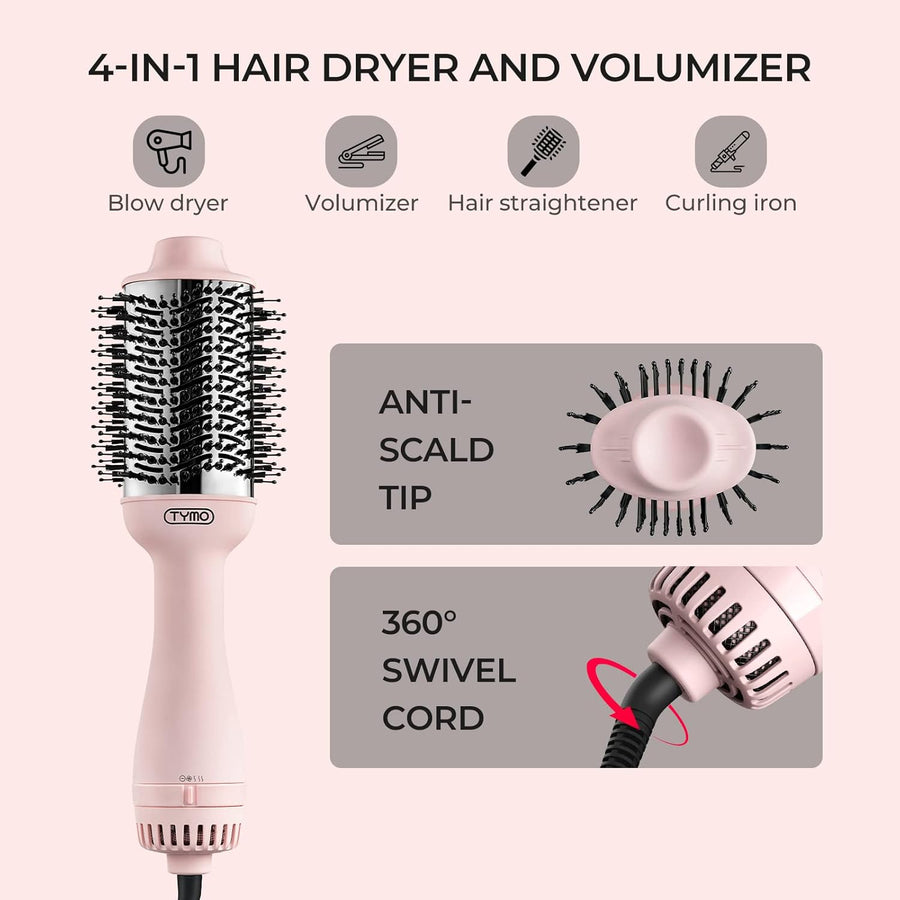 TYMO Cepillo secador de pelo, cepillo secador de pelo en uno, secad...