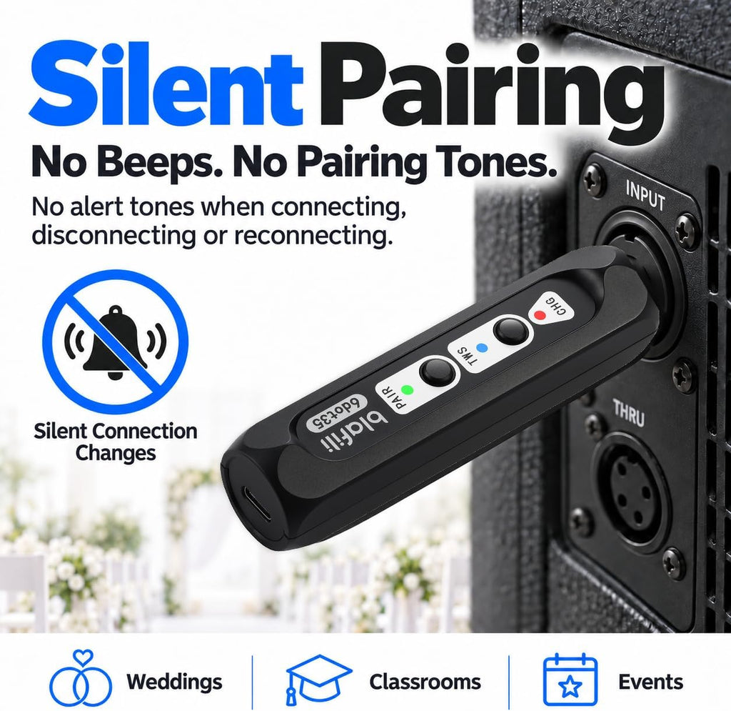 6dot35 - Receptor Bluetooth con salida TRS de 1/4" de 6,35 mm para