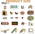 Juego de 26 piezas de muebles de madera para casa de muñecas