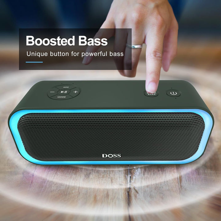 DOSS SoundBox Pro Altavoz Bluetooth, sonido estéreo de 20 W, graves...