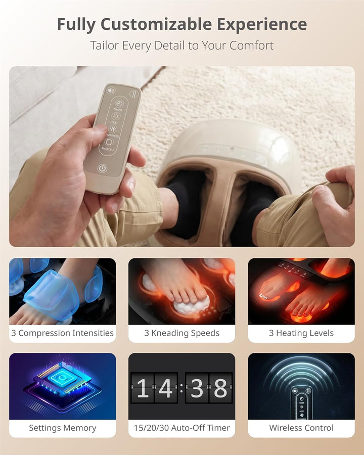 ibreo Shiatsu - Masajeador de pies para neuropatía de pies, fasciti...