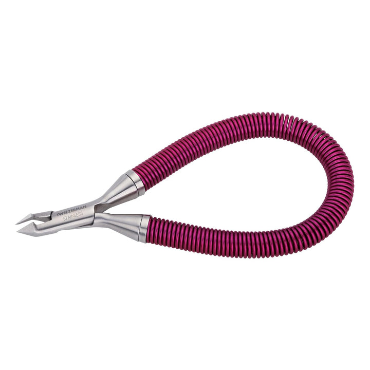 Tweezerman Pinza de cutícula de resorte en espiral con agarre y cor...