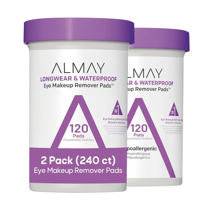 Almay Almohadillas removedoras de maquillaje, de larga duración e i...