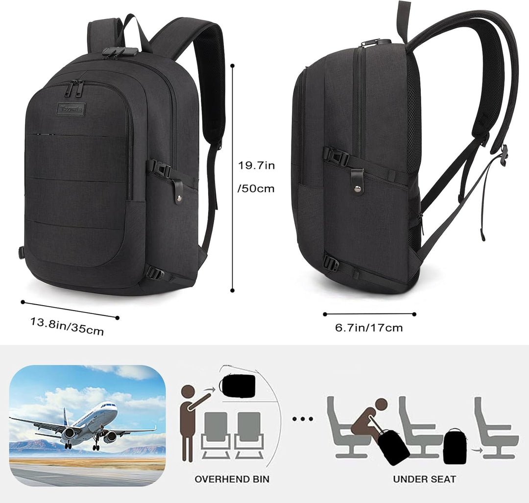 Tzowla, mochila para computadora portátil antirrobo resistente al a...