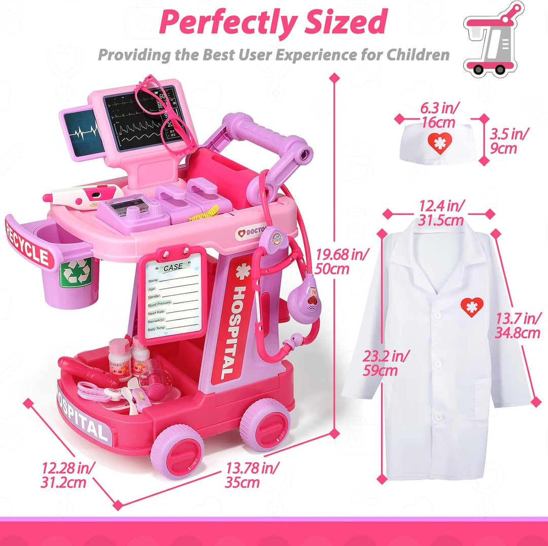 Liberry Kit de médico para niños pequeños de 2, 3, 4, 5, jue