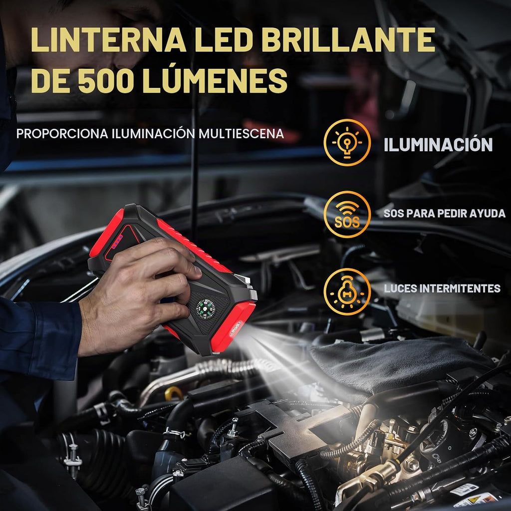 Arrancador de coche, paquete de refuerzo de batería de 12 V