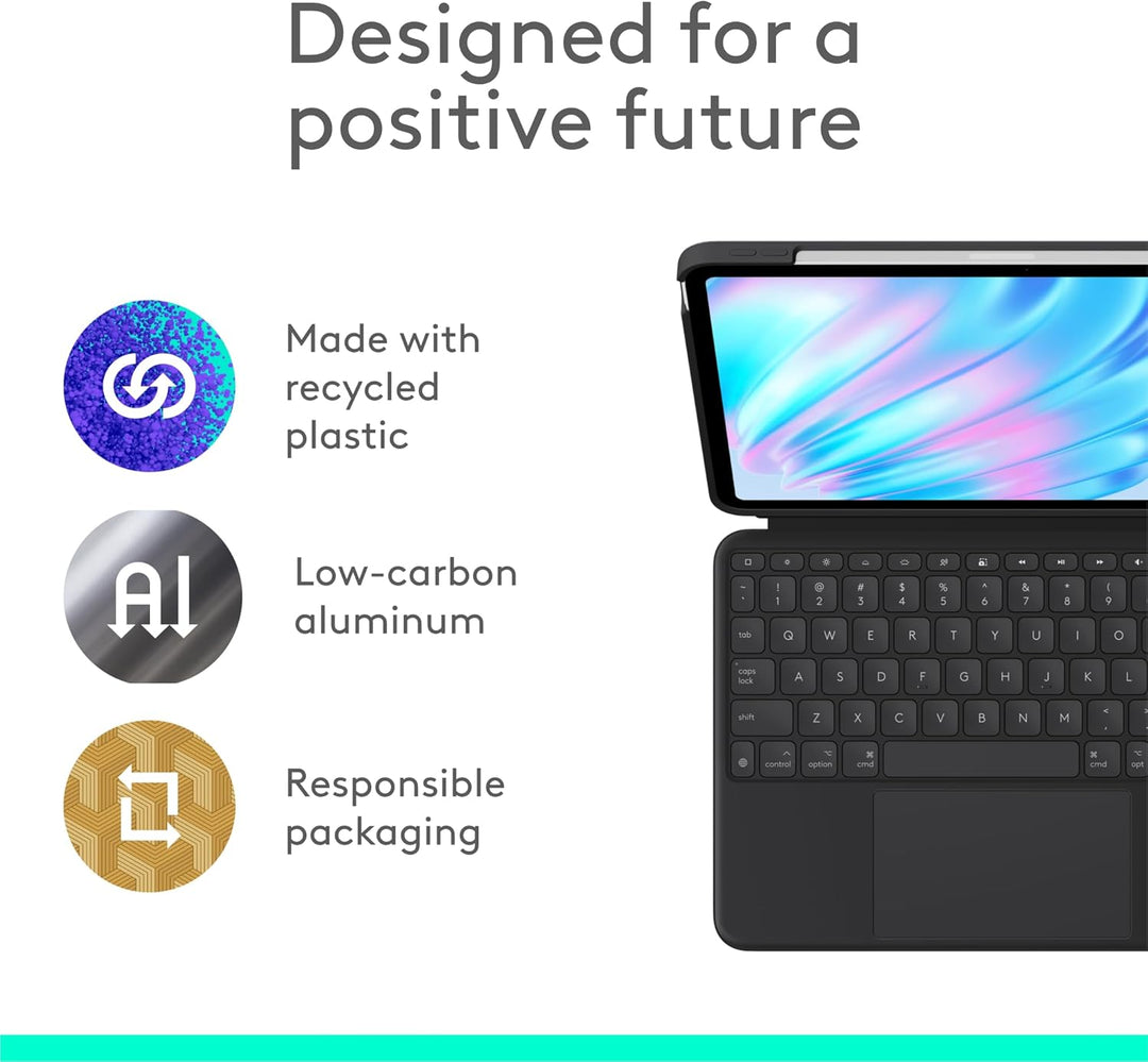 Logitech Combo Touch - Funda con teclado retroiluminado desmontable...