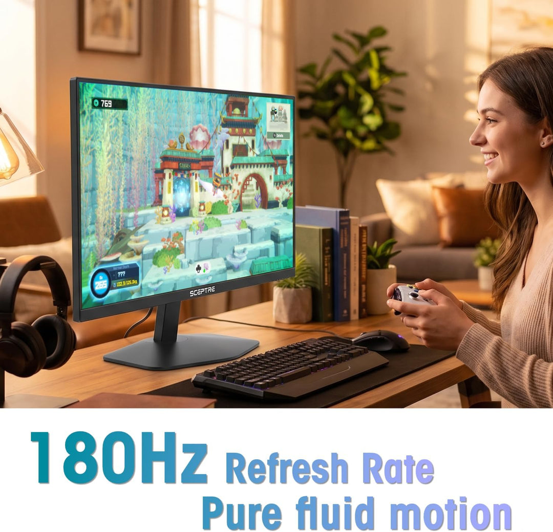 Sceptre - Monitor de juegos Prime de 27 pulgadas DisplayPort x2 180...