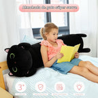 MaoGoLan Almohada corporal de felpa de gato de 44 pulgadas para niños y