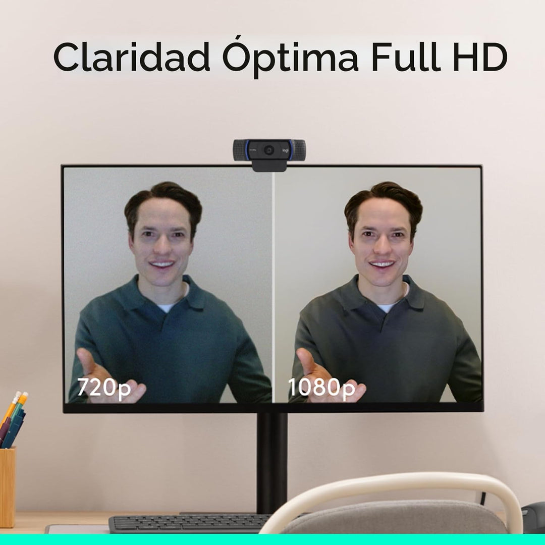 Logitech Cámara web C920x HD Pro para PC, video Full HD 1080p\/30fp...