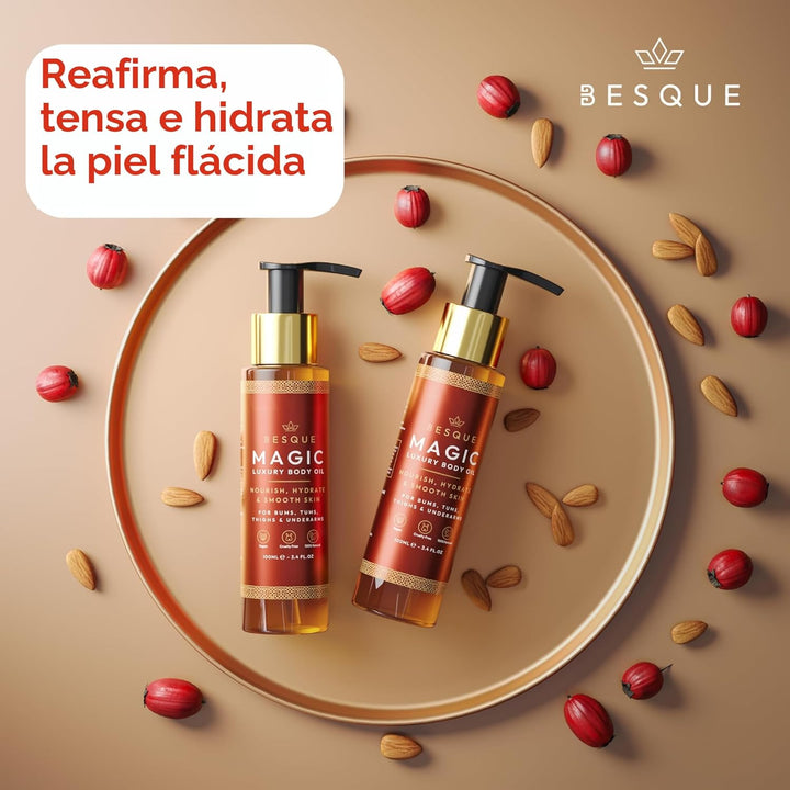 Besque Aceite corporal mágico, 3.38 onzas líquidas, aceite corporal...