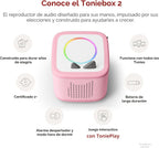 Toniebox 2 Audio Player Disney Princess Bundle para Kids 3+ con Ariel, Moana, Merida, y Belle - Cloud Pink