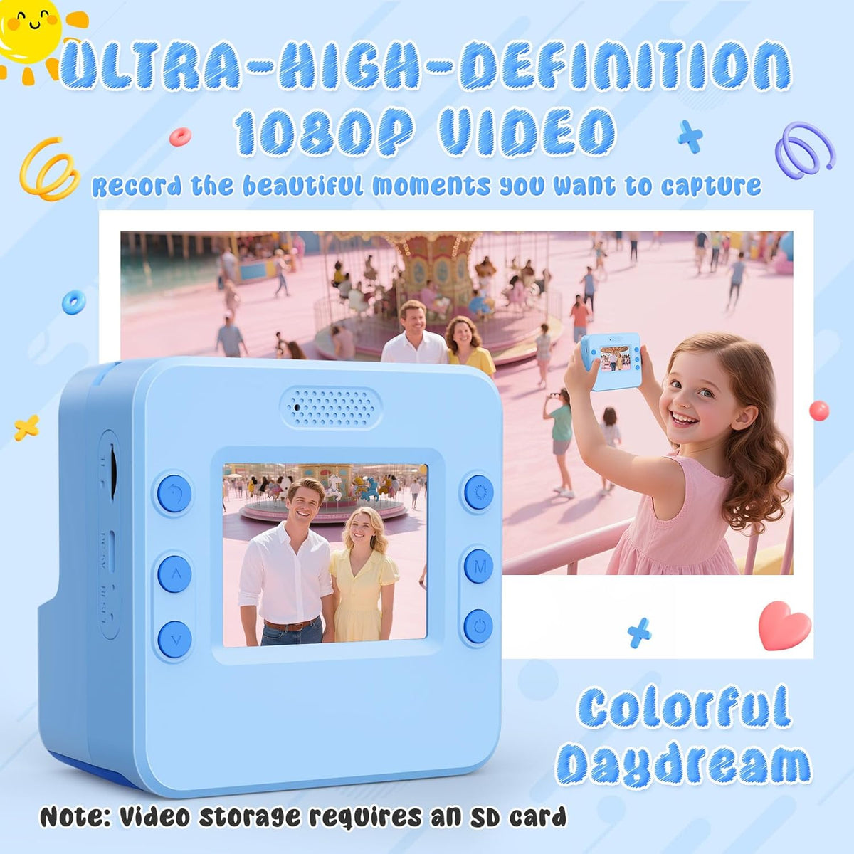 Juguetes de impresión instantánea para niños y adolescentes: cámara...
