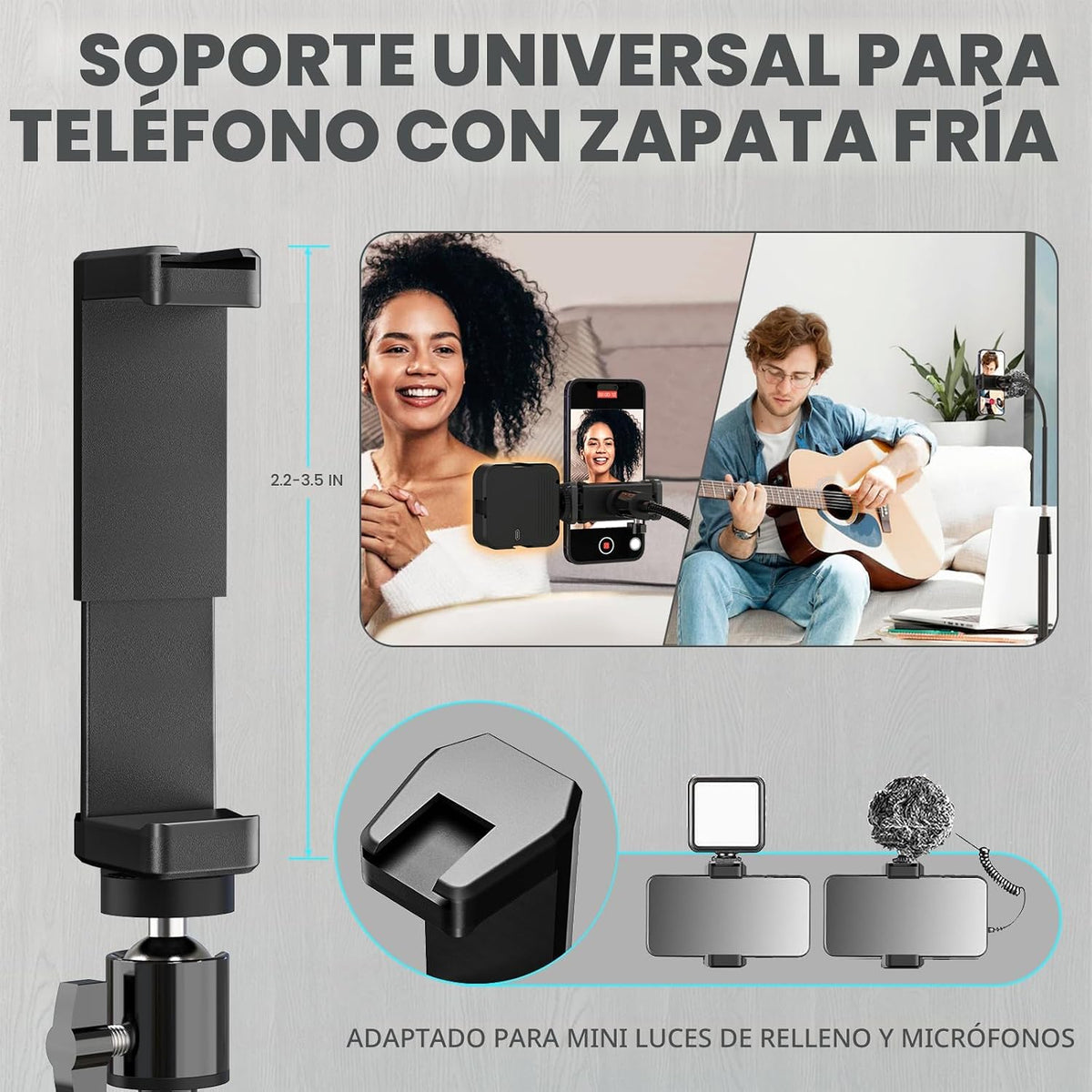 UBeesize Soporte de trípode para teléfono celular de 92 pulgadas con cuello de cisne de 16.5 pulgadas y control remoto, trípode superior con cabeza de bola ajustable de 360° y soporte para teléfono para iPhone17 Pro Max/Pro/Plus//16/15/14/13, teléfono