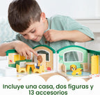 Melissa & Doug Cheery Lane - Casa de juegos modular y figuras, juego de