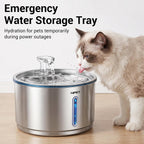 Fuente de Agua para Gatos NPET Acero Inoxidable 1Gal/135oz Fuente Automática para Mascotas