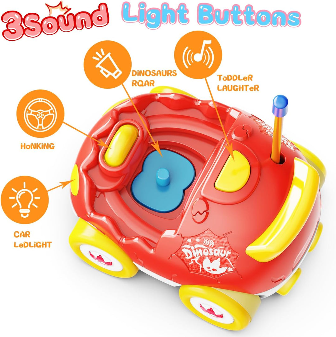 Kidz do Paquete de 2 Coches de Dinosaurio con Control Remoto Juguet...