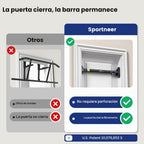 Sportneer Barra de Dominadas para Puerta, Sin Taladro, 29.5-37 in, 440 lb