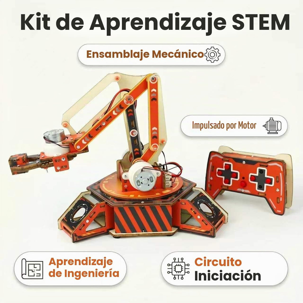 Kits de brazo robot, robótica para niños de 8 a 12 años, juguetes STEM de