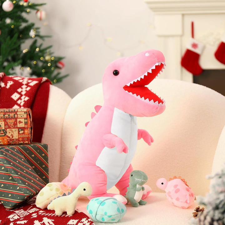 MorisMos - Animal de peluche de dinosaurio con bebés, mamá dino T-r...