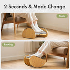 Lámpara Reposapiés de bambú para debajo del escritorio con cojín 3 en 1, reposapiés ergonómico reversible de madera para debajo del escritorio en el trabajo, taburetes ajustables con funda lavable