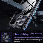 Funda impermeable para iPhone 15 Pro Max 2026, protector de pantalla integrado y protector de cámara de vidrio, a prueba de golpes, IP68 bajo el agua, a prueba de caídas, para iPhone 15 Pro Max de 6.7 pulgadas