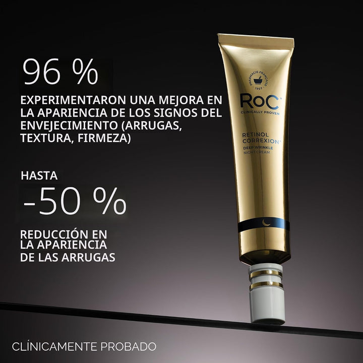 RoC Retinol Correxion Crema de noche para arrugas profundas, tratam...