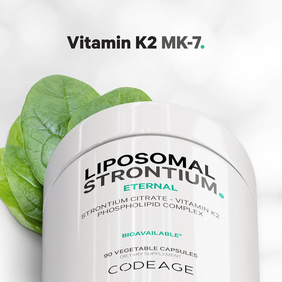 Codeage Suplemento de estroncio liposomal, citrato de estroncio, vi...
