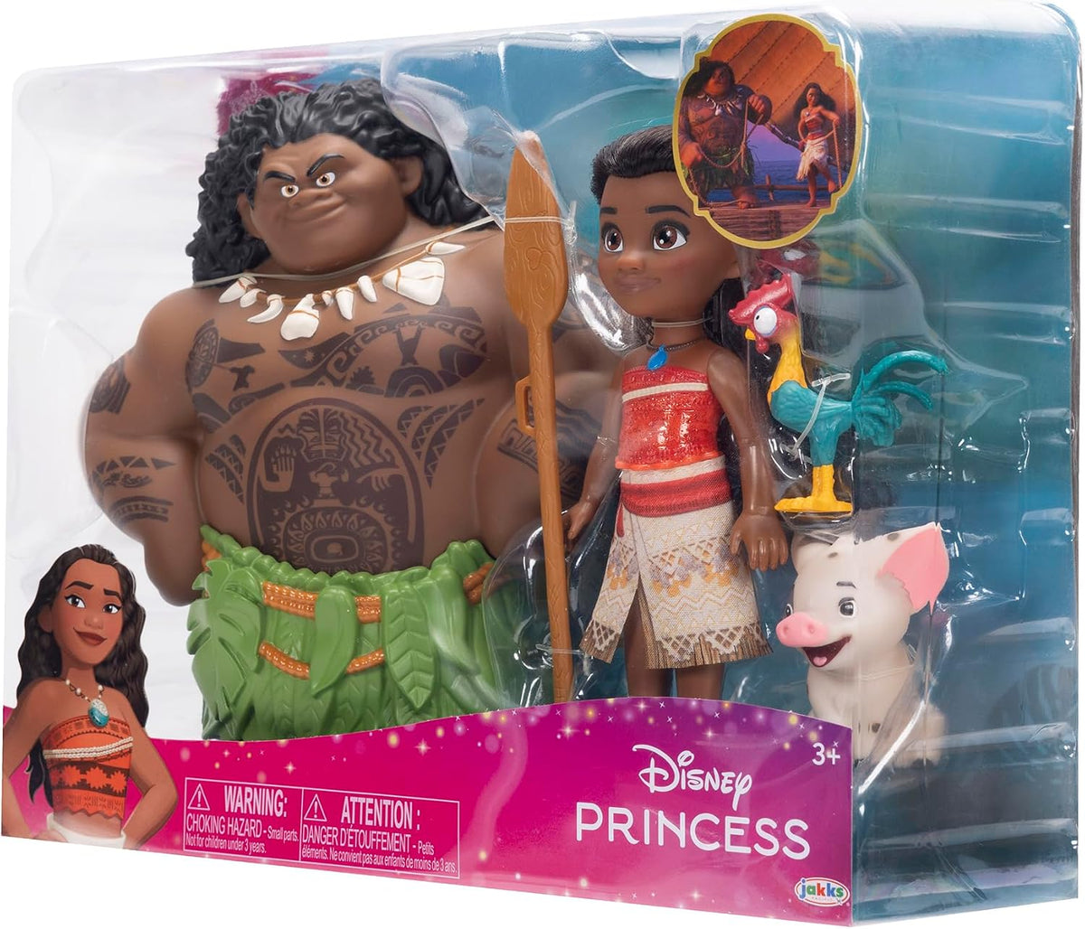 Disney Princess Set de regalo de muñecas pequeñas Moana & Maui