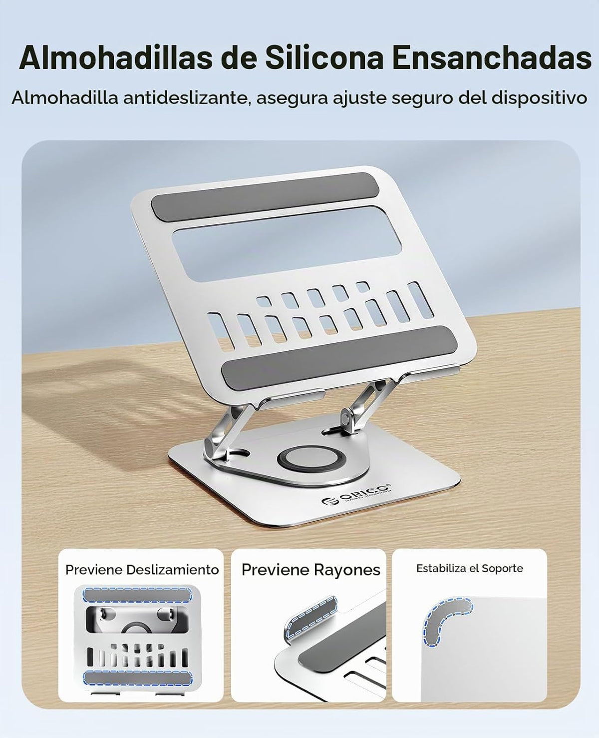 ORICO Soporte ajustable para computadora portátil para escritorio, base