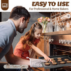 Juego de Moldes para Hornear, Juegos de Utensilios Antiadherentes para Hornear, Moldes para Horno para Cocinar, AIVIKI Juego de 6 Piezas de Bandejas para Hornear Incluyendo Bandeja para Galletas