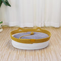 Cesta de cuerda natural para gatos, cama acogedora con cojín de