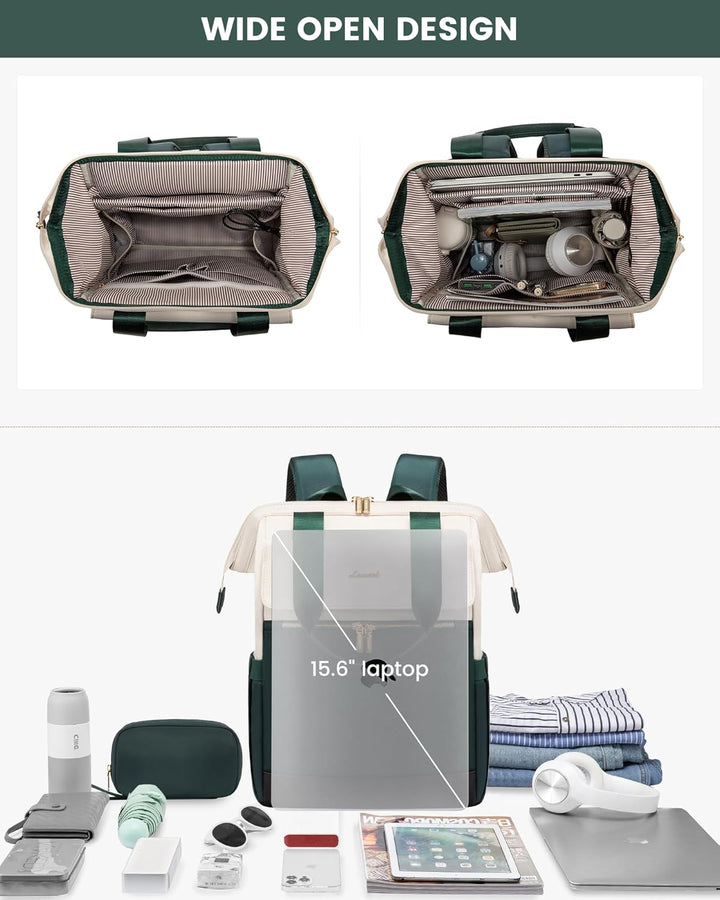 LOVEVOOK Mochila para laptop para mujer, mochila de trabajo convert...