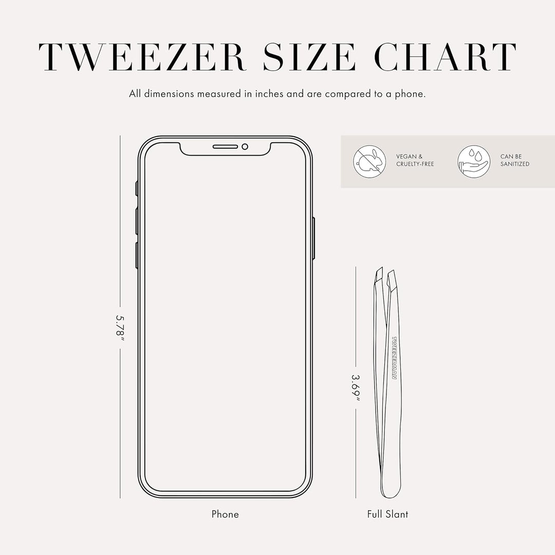 Tweezerman - Pinza inclinada exclusiva Moon Dust, pinzas para depil...