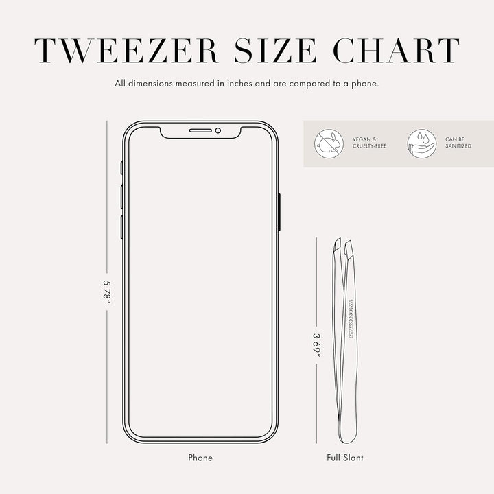 Tweezerman - Pinza inclinada exclusiva Moon Dust, pinzas para depil...