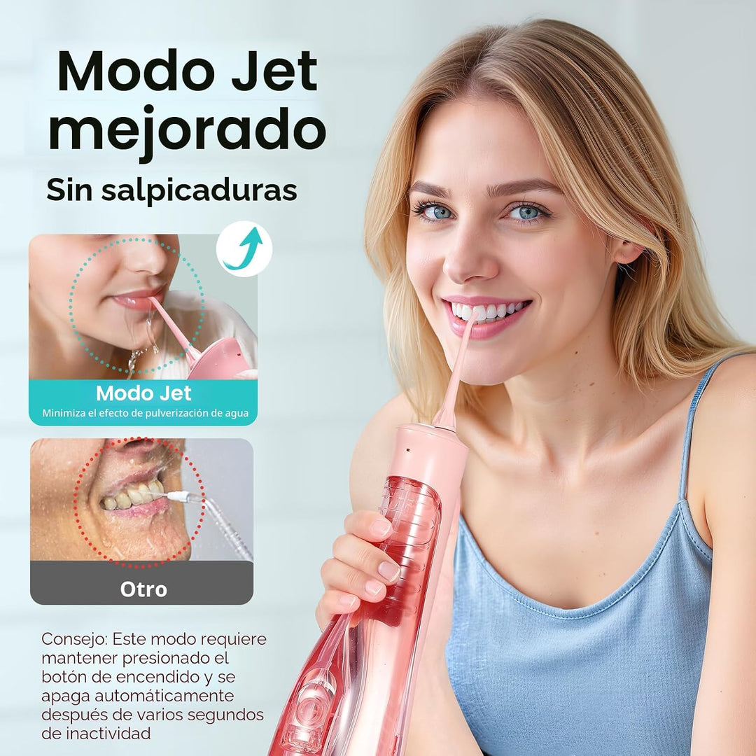 COSLUS - Irrigador de agua portátil para dientes: 4 modos y 5 nivel...
