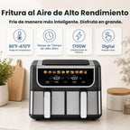 OLIXIS Dual Air Fryers con 2 Baskets 9.5 Quarts Large Airfryer 10-en-1