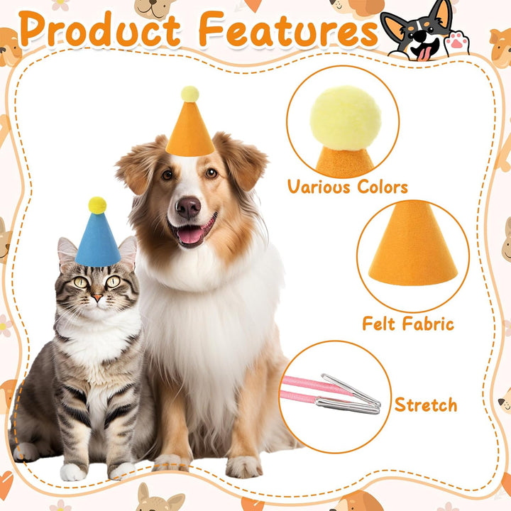 Grevosea 6 sombreros de fiesta de animales de peluche