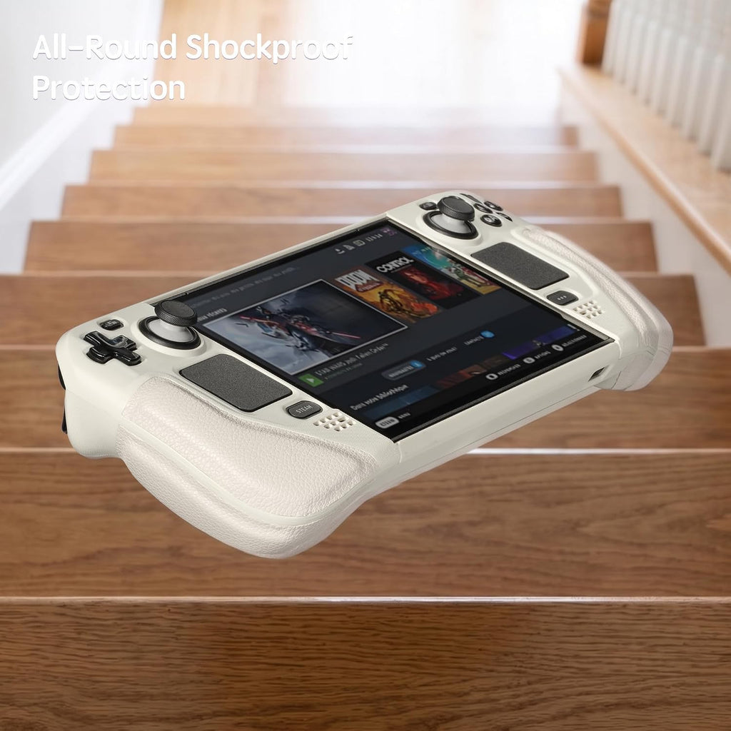 UYIYE Funda protectora para Steam Deck OLED y LCD con soporte - Blanco