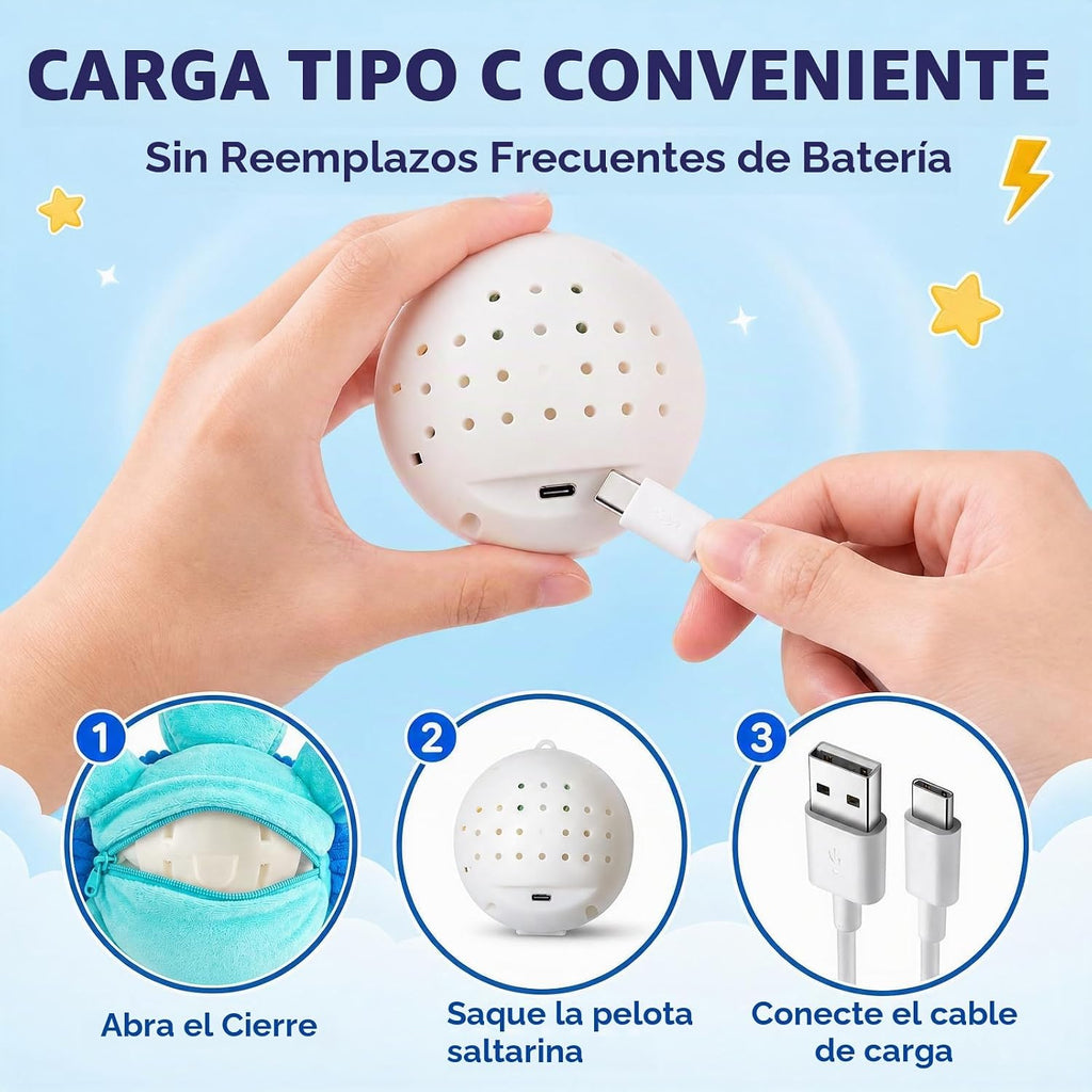 Peluche interactivo que arrastra la tortuga, juguete sensorial