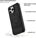 Rokform Funda resistente para iPhone 16 Pro Max + cartera magnética Fuzion