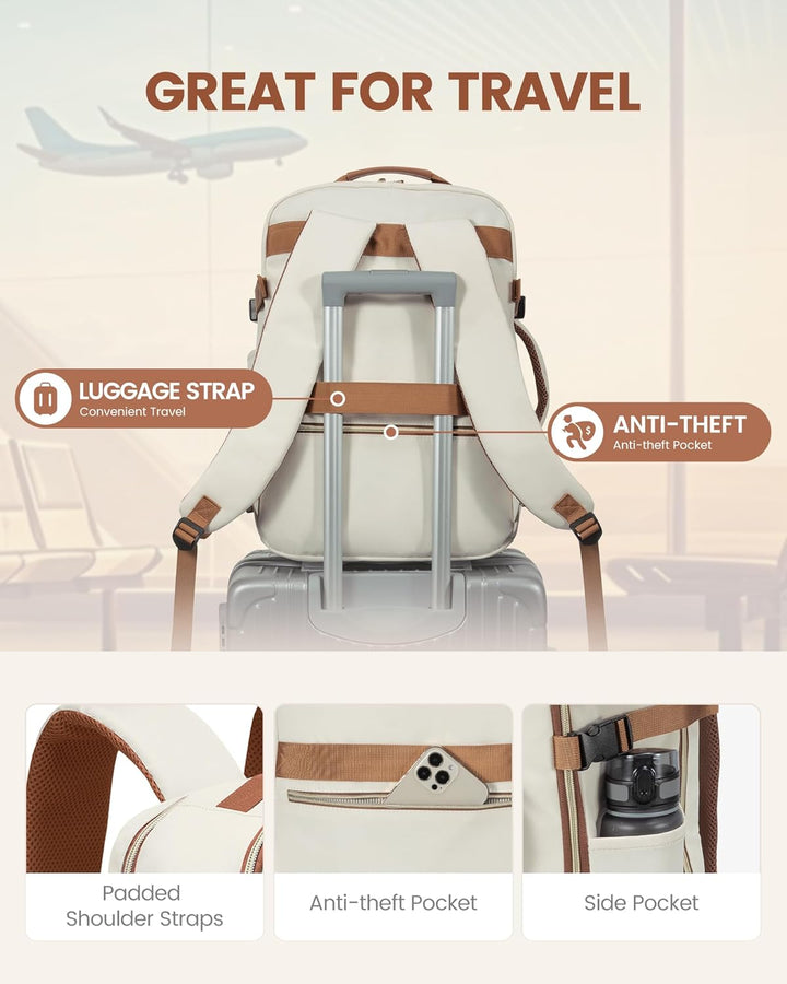 LOVEVOOK Mochila de viaje para mujeres y hombres, 40L, aprobada por...