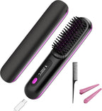 GERY Go Brush Pro 2026 - Cepillo alisador de pelo inalámbrico portátil para mujeres, Negro