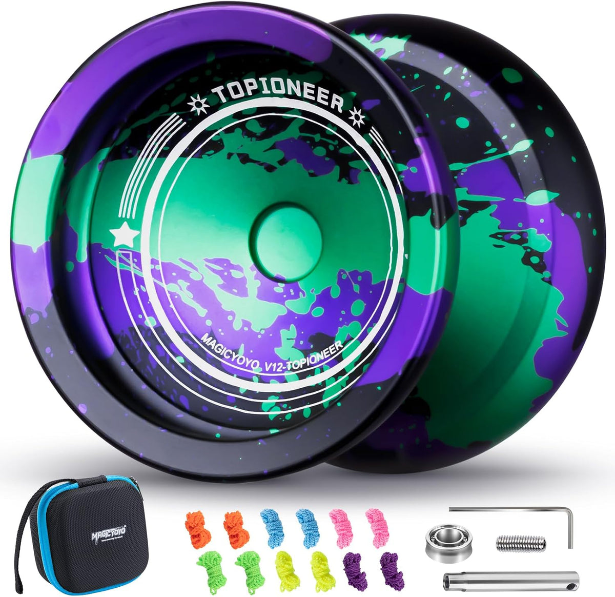 MAGICYOYO V12 Finger Spin Yoyo, Professional Responsive Yo-yo para Kids 8-12