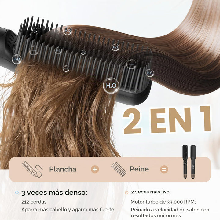 FLYZEMAA - Cepillo alisador de pelo, multifuncional portátil de ion...