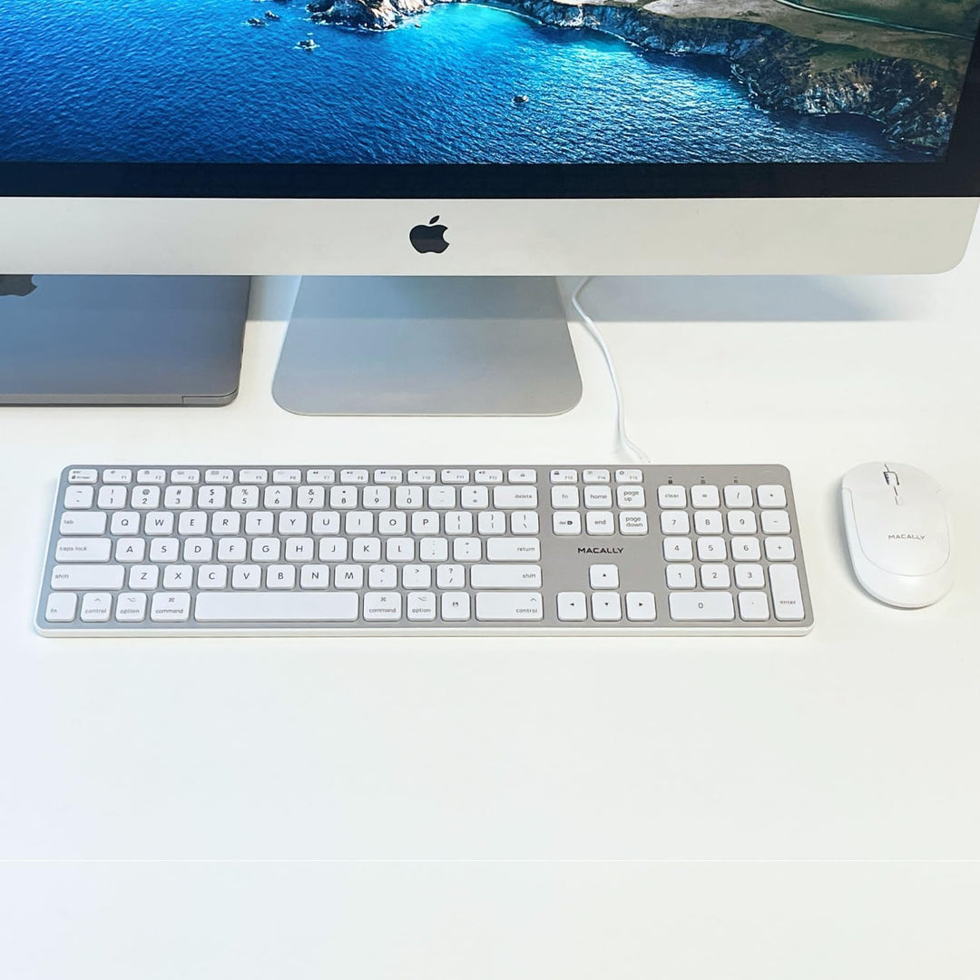 Teclado con luz LED Macally con cable para Mac | Teclado Apple comp...