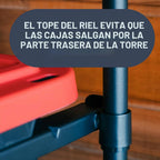 CleverMade Estante de almacenamiento de asas de 27 galones, torre de acero