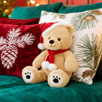 Tezituor - Oso de peluche de Navidad, 18 pulgadas, gran oso de Navidad