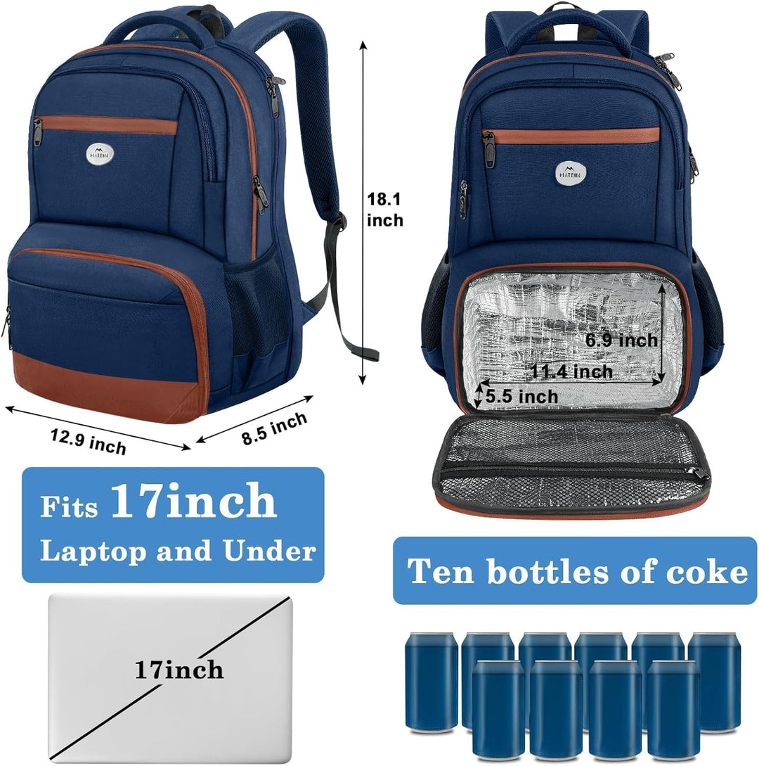 MATEIN Mochila para laptop con compartimento para el almuerzo, moch...