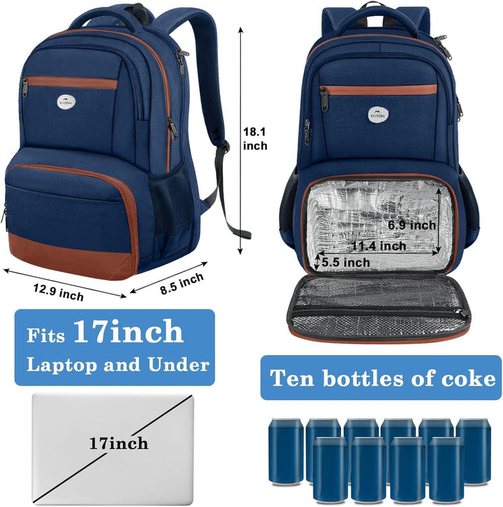 MATEIN Mochila para laptop con compartimento para el almuerzo, moch...